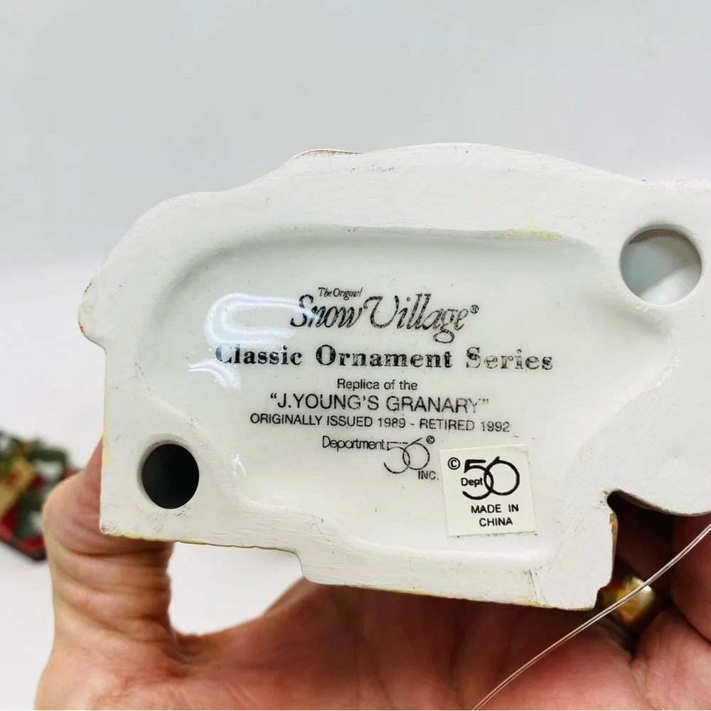 Department 56 Christmas Village Lot of 3 Ornament Dedlock Arms Santa Tower Barn